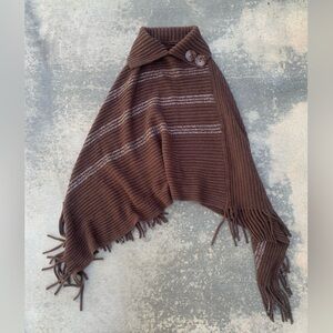 Stripe y2k asymmetrical poncho